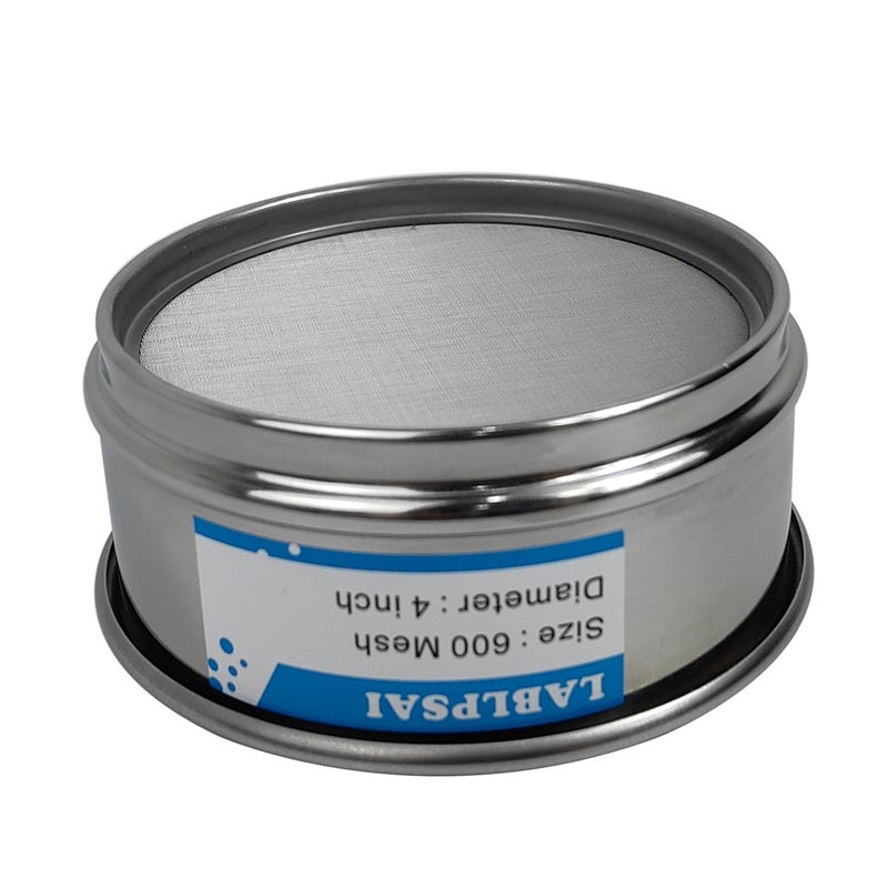 LABLPSAI 600 Mesh Lab Sieves 4" Diameter 304 Stainless Steel Wire Cloth Test Sieve for Industrial Laboratory Home - Image 2